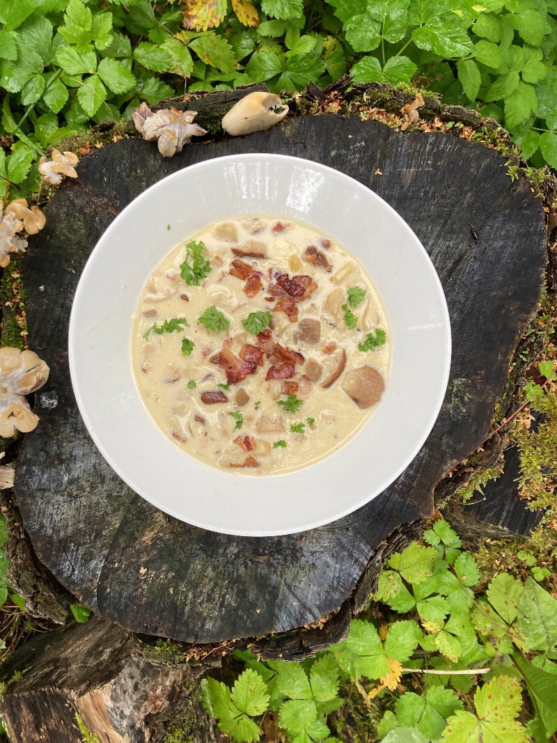 Porcini Mushroom Soup with Bacon and Emmental Cheese |&nbsp;Recipe